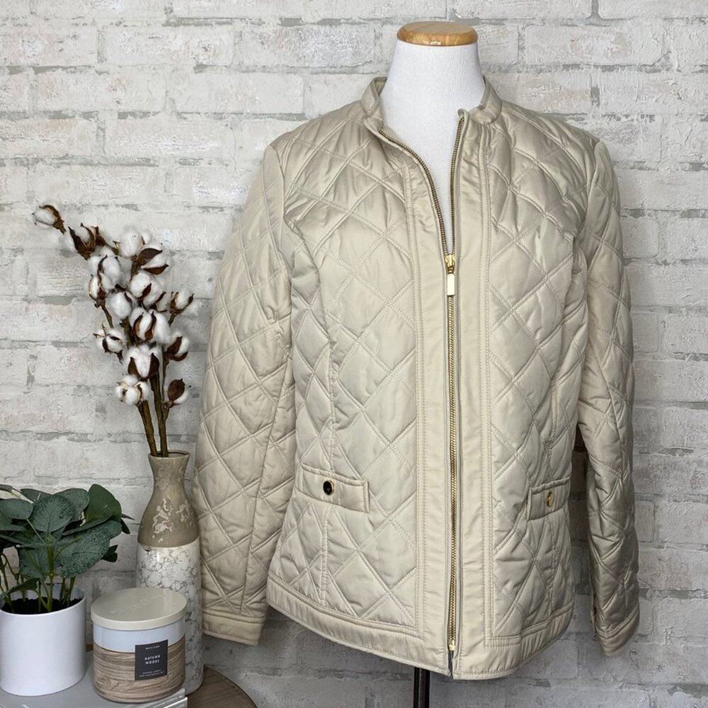 🆑 CLEARANCE | Charter Club | Tan Lightweight Quilted Jacket